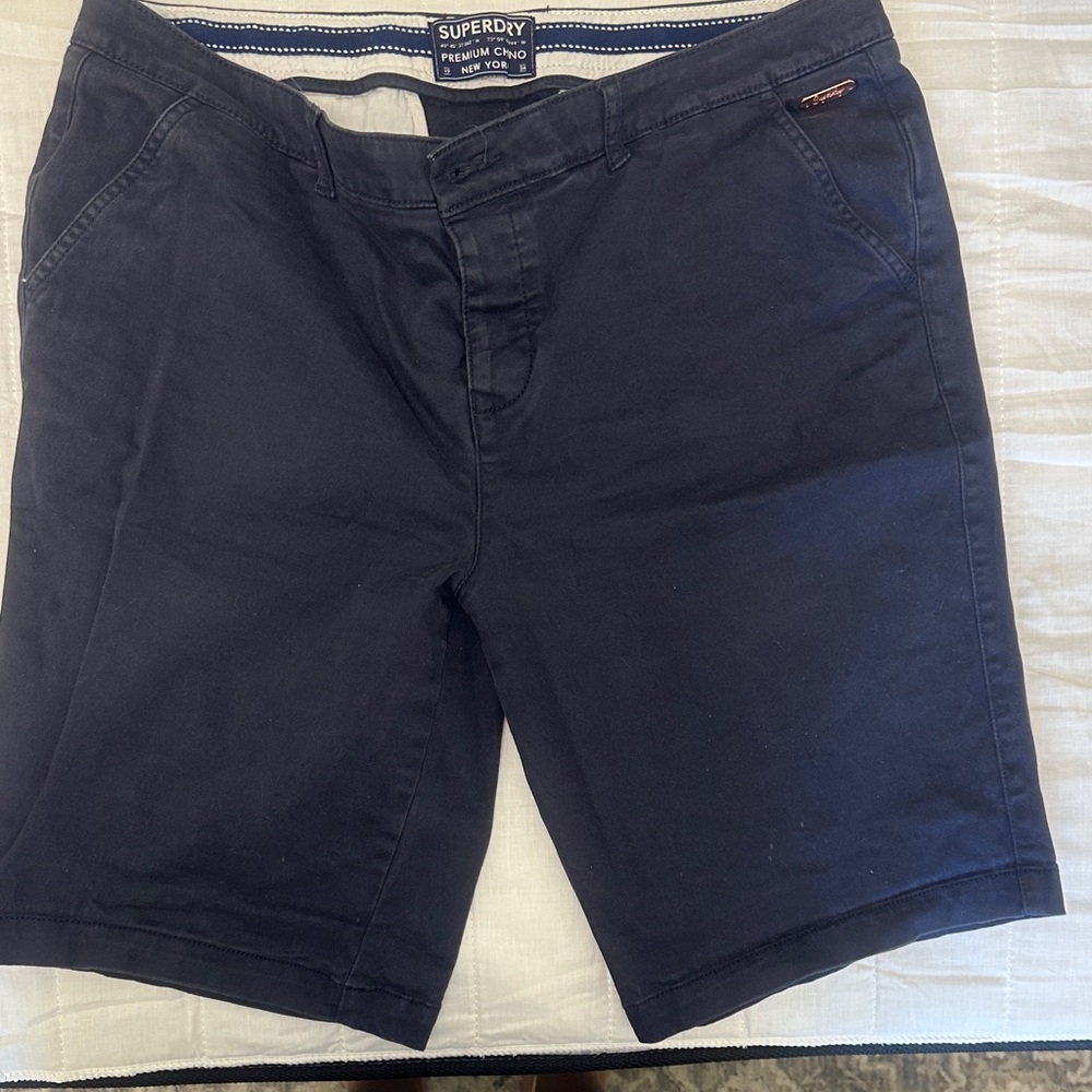 Superdry Navy Blue Chino Bermuda Shorts